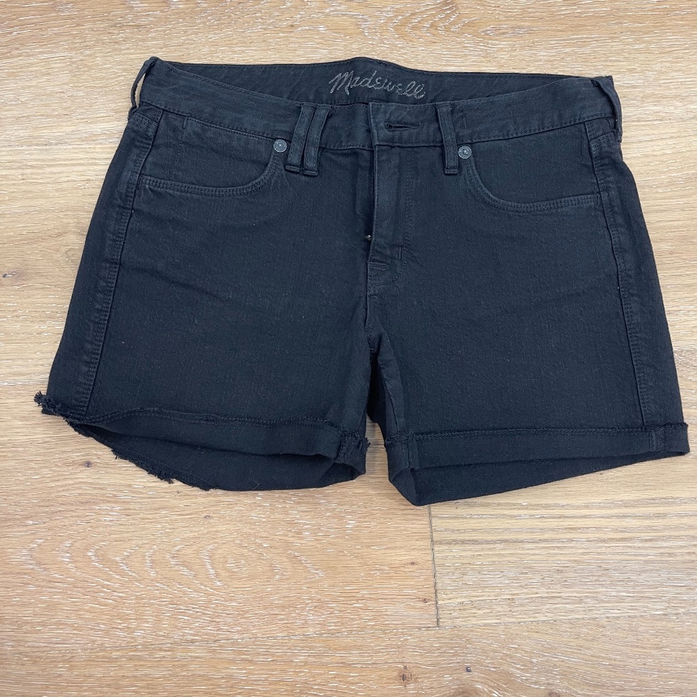 Madewell Black Jean Shorts